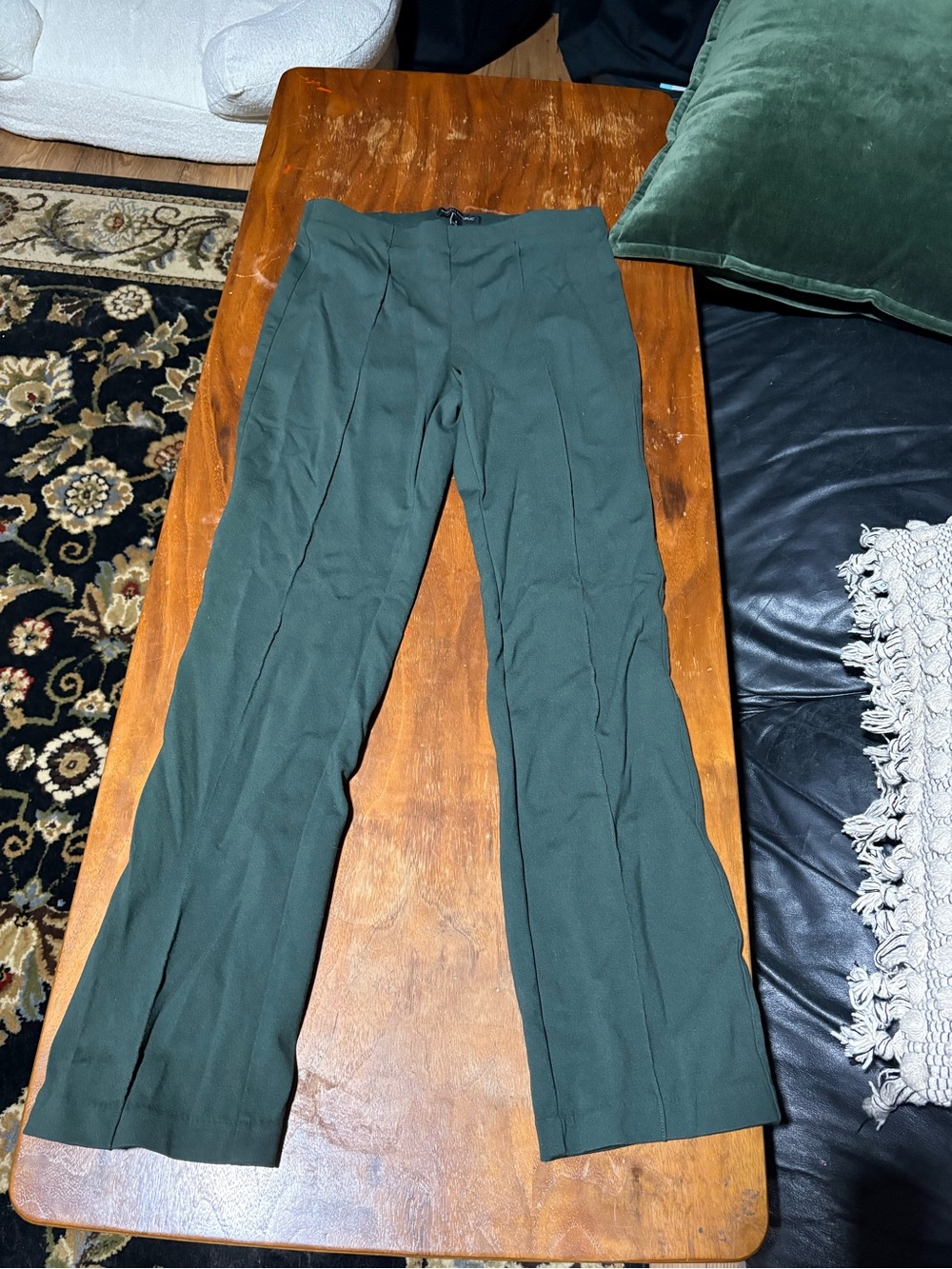 Banana Republic Dark Green Ponte Straight Leg Pants Size Small